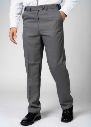Men's Blake straight loose fit velcro adaptive smart trousers - Mid Grey