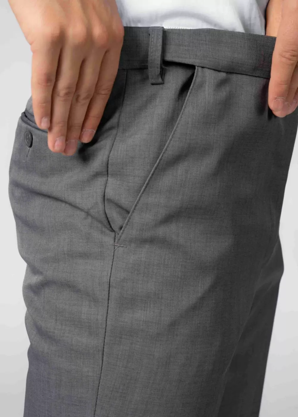Men's Blake straight loose fit velcro adaptive smart trousers - Mid Grey - Image 4