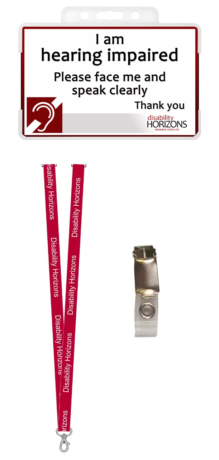 Hearing impaired awareness card and lanyard - Image 3