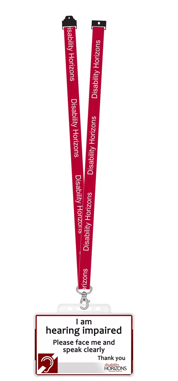 Hearing impaired awareness card and lanyard - Image 2