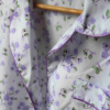 Women's Jennifer floral velcro front fastening short sleeve PJ set - Lilac - Image 2