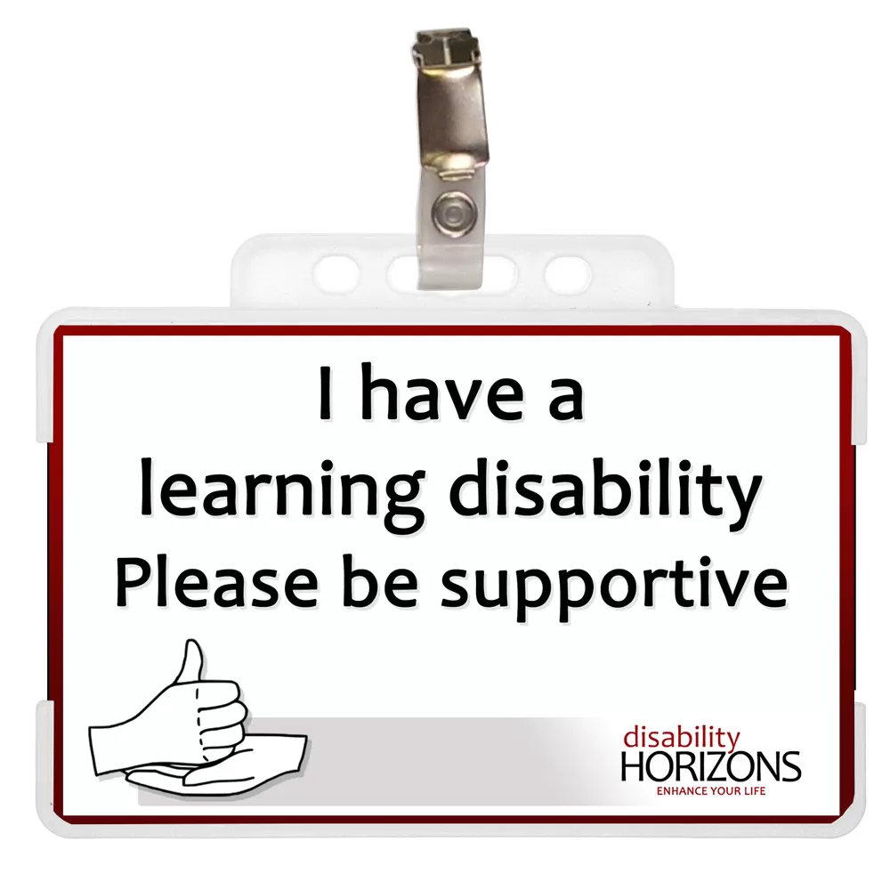 Learning disability awareness card and lanyard