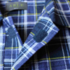 Men's Lewis brushed cotton velcro front fastening PJ set - Blue Check - Image 2
