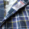 Men's Lewis brushed cotton velcro front fastening PJ set - Blue Check - Image 7