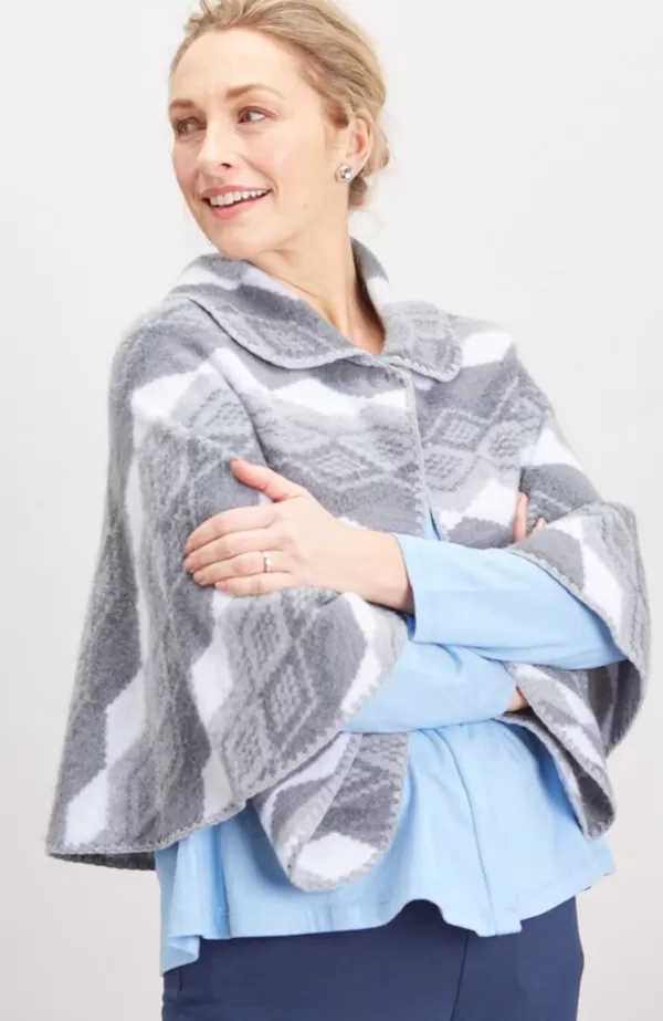 Women's Lilly luxury velcro adaptive cape - charcoal