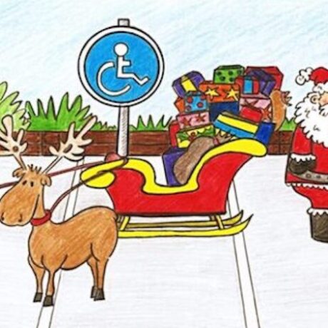 santas-sleigh-disabled-parking-xmas-card