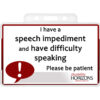 Speech impediment awareness card and lanyard - Image 2