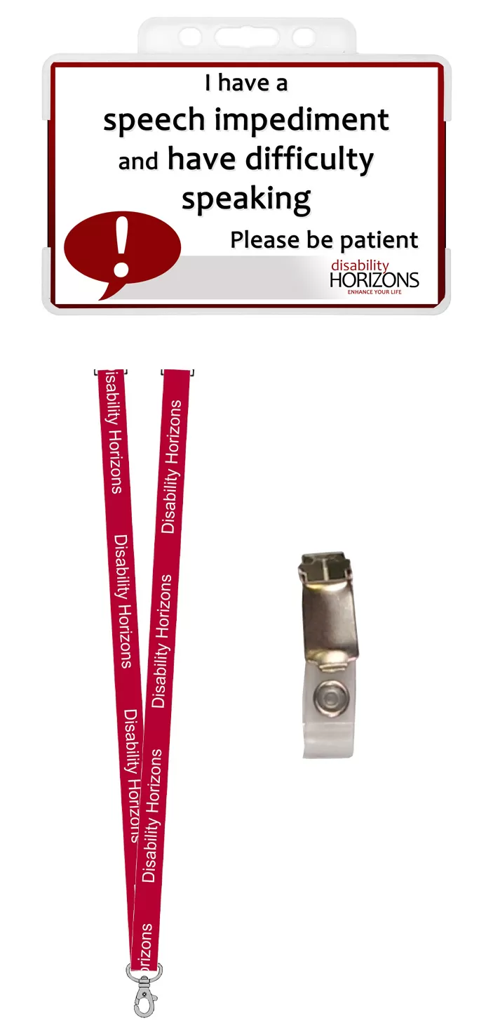 Speech impediment awareness card and lanyard - Image 4