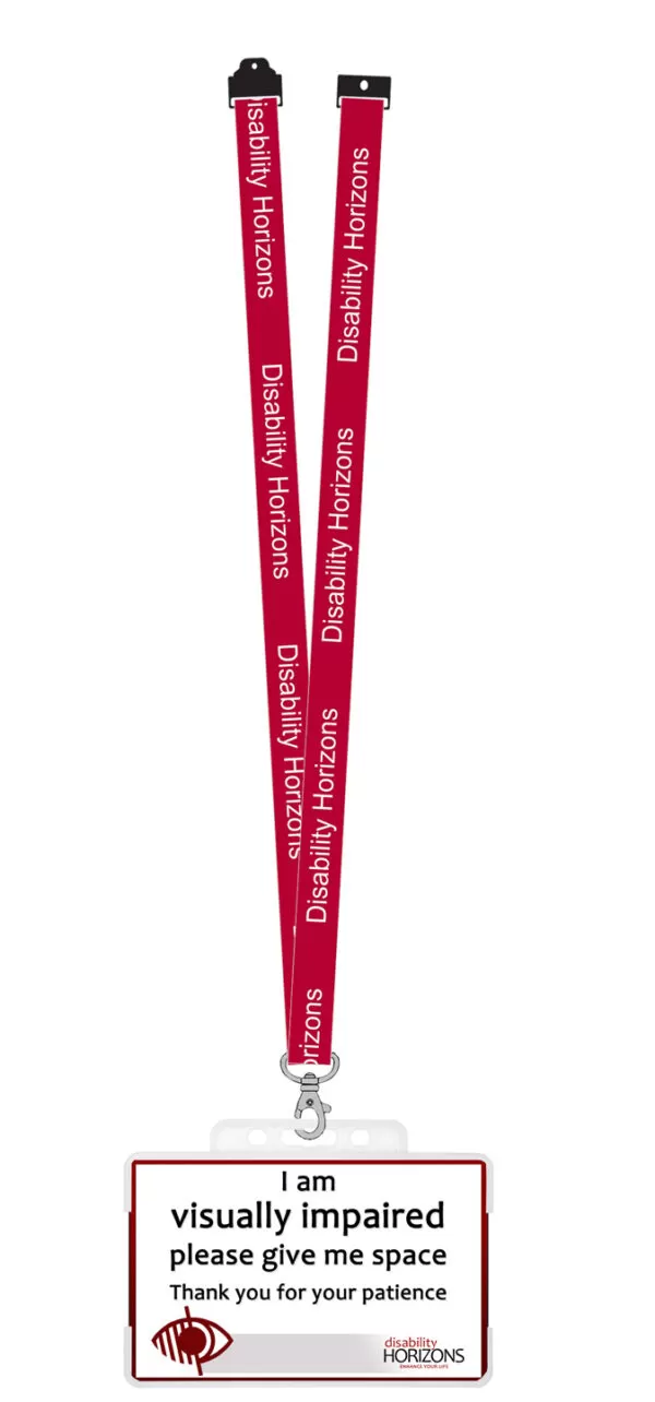 Visually impaired awareness card and lanyard - Image 2