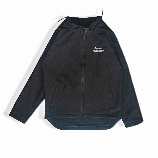 Optivus black zip-up adaptive jacket