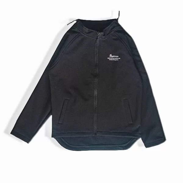 Optivus black zip-up adaptive jacket