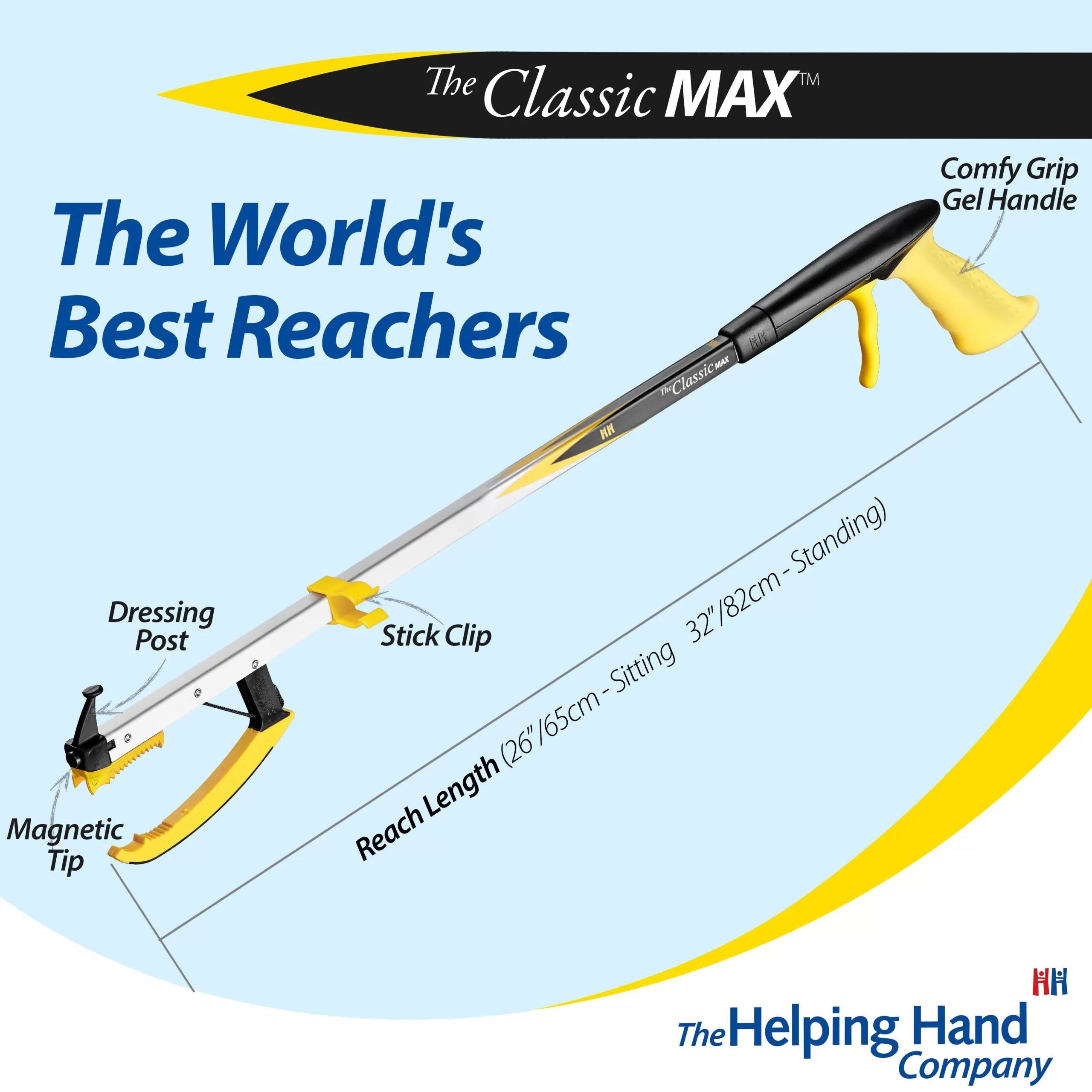 Classic MAX gel handle reacher grabber aid - Image 5
