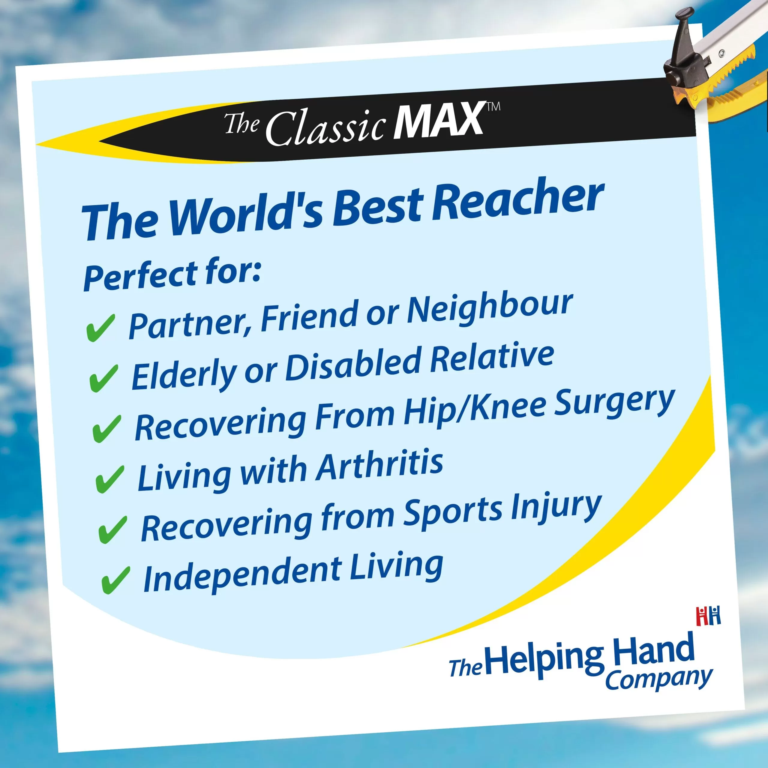 Classic MAX gel handle reacher grabber aid - Image 6