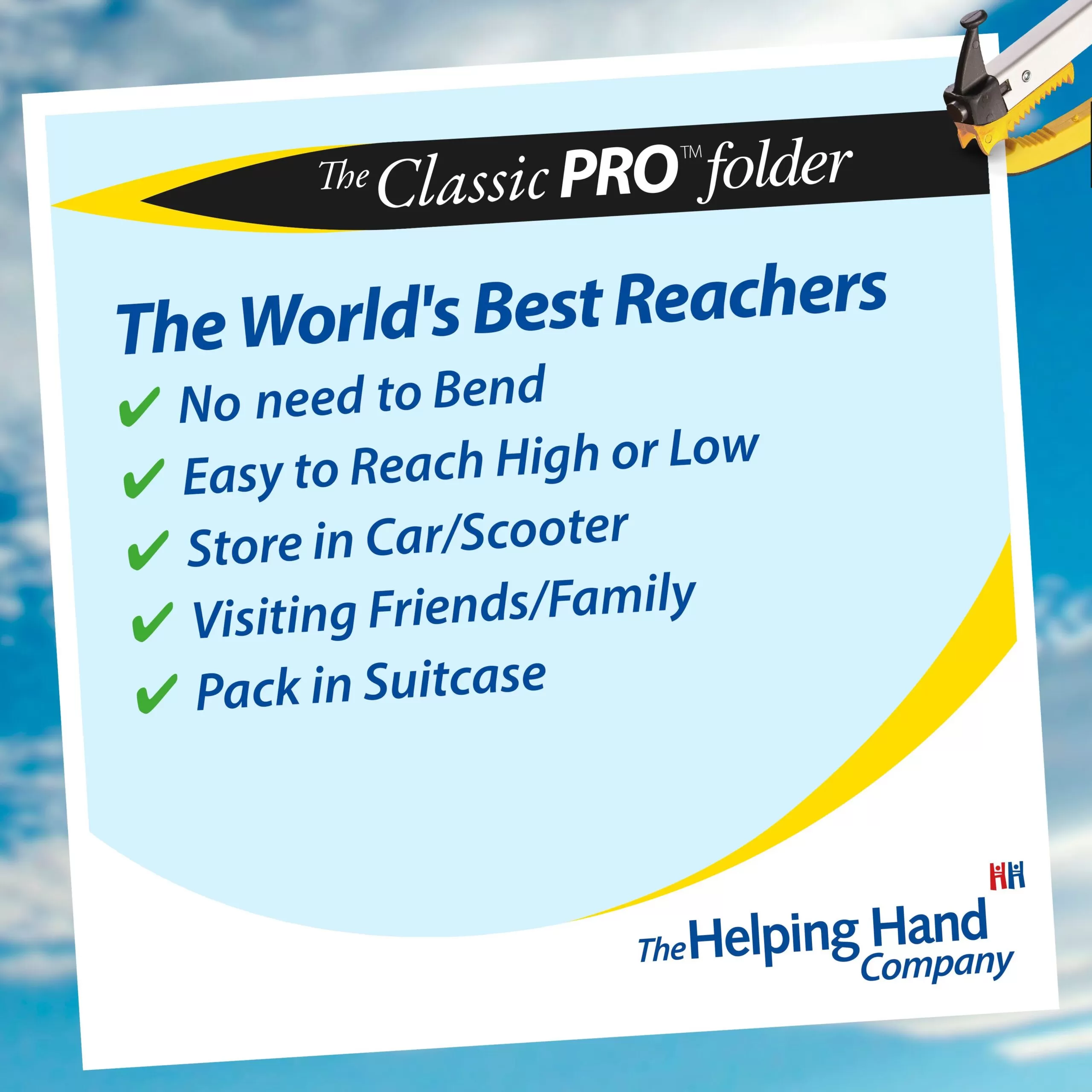 Classic PRO folding reacher grabber aid - Image 12