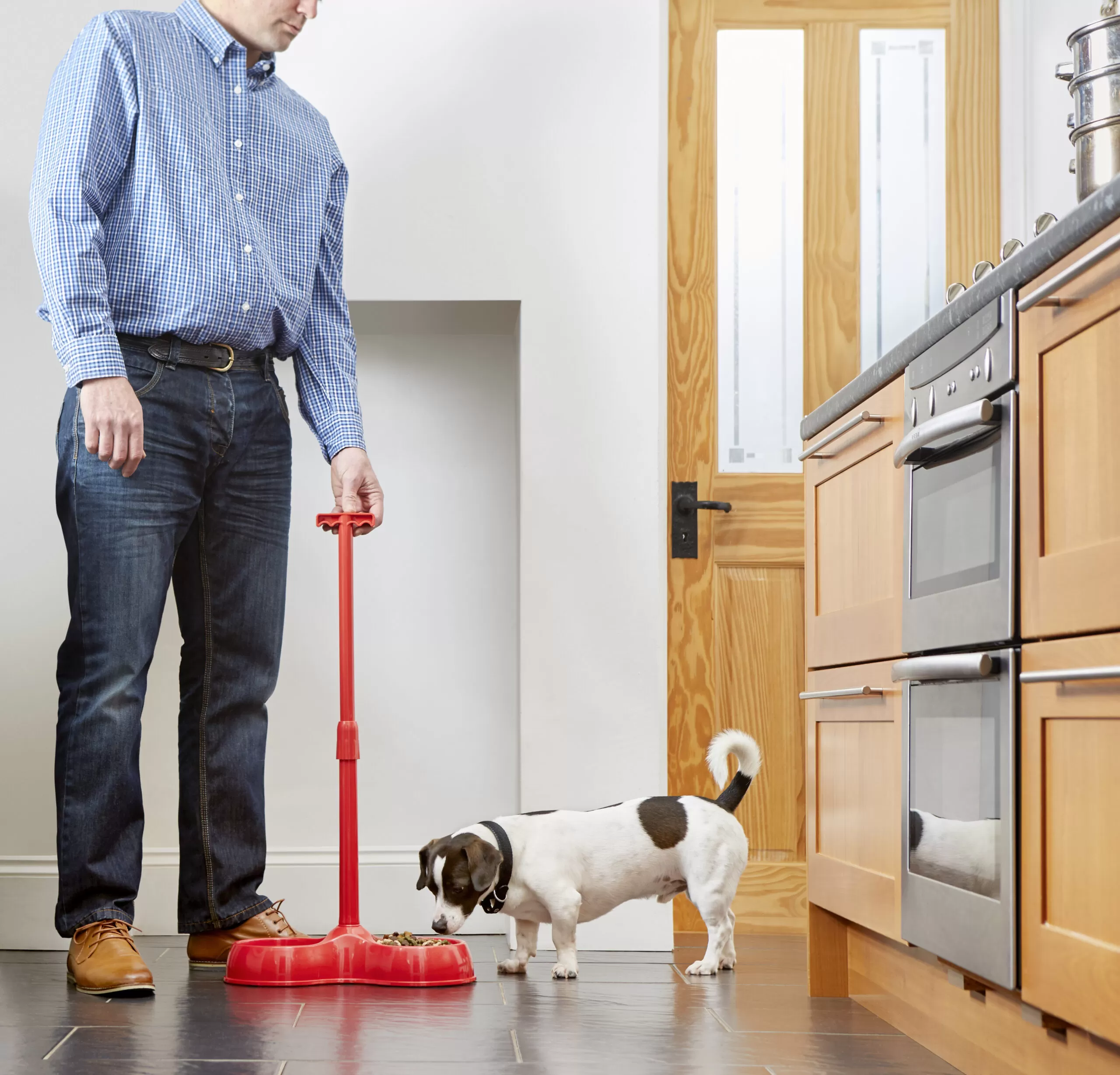 No-bend pet bowl with height adjustable handle - Image 4