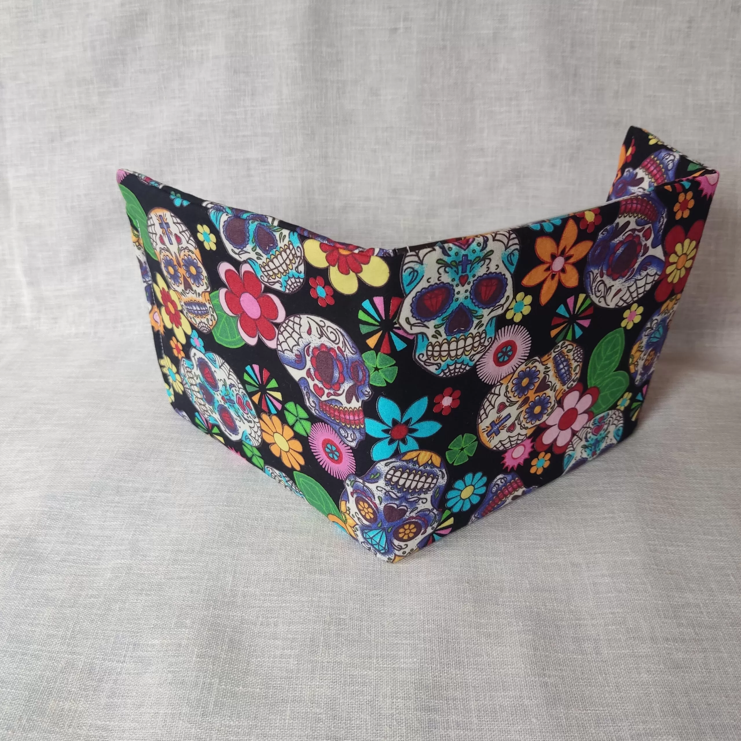 day of the dead blue badge holder back shot