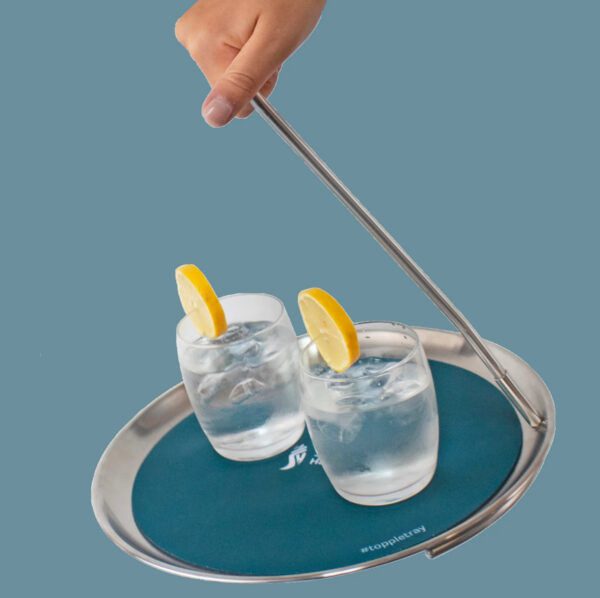 Topple Tray Single-handed Tray swinging carrying too glasses without spilling