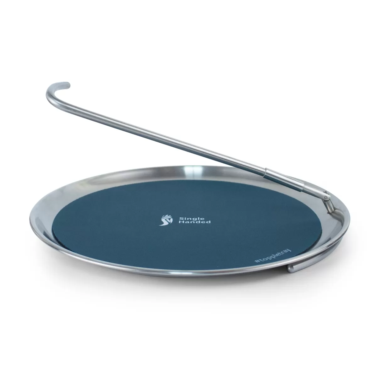 Topple Tray Single-handed Tray handle half folded