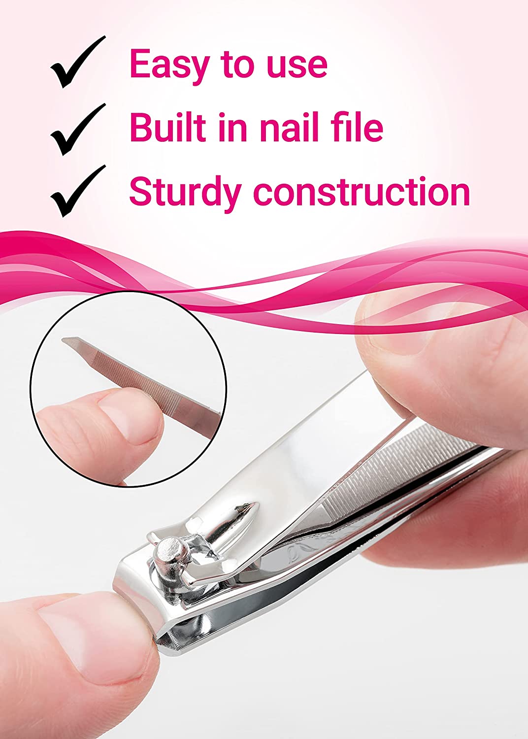 graphic showing heavy duty nail clippers