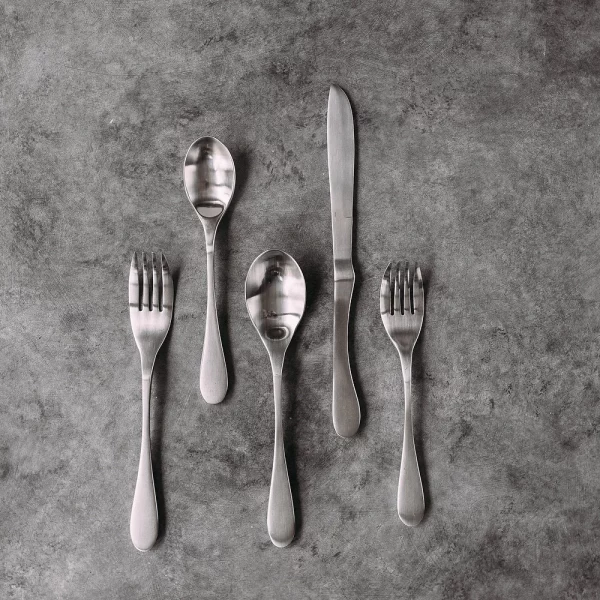 Knork flatware set displayed on a table