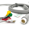 Compatible HP 12-pin ECG Cable 5 Leads Snap IEC - Image 2