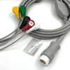 Compatible HP 12-pin ECG Cable 5 Leads Snap IEC - Image 3