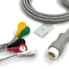 Compatible HP 12-pin ECG Cable 5 Leads Snap IEC