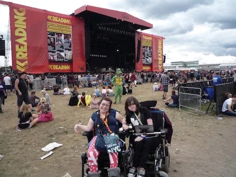 Emma with a friend at Reading Festival 2014